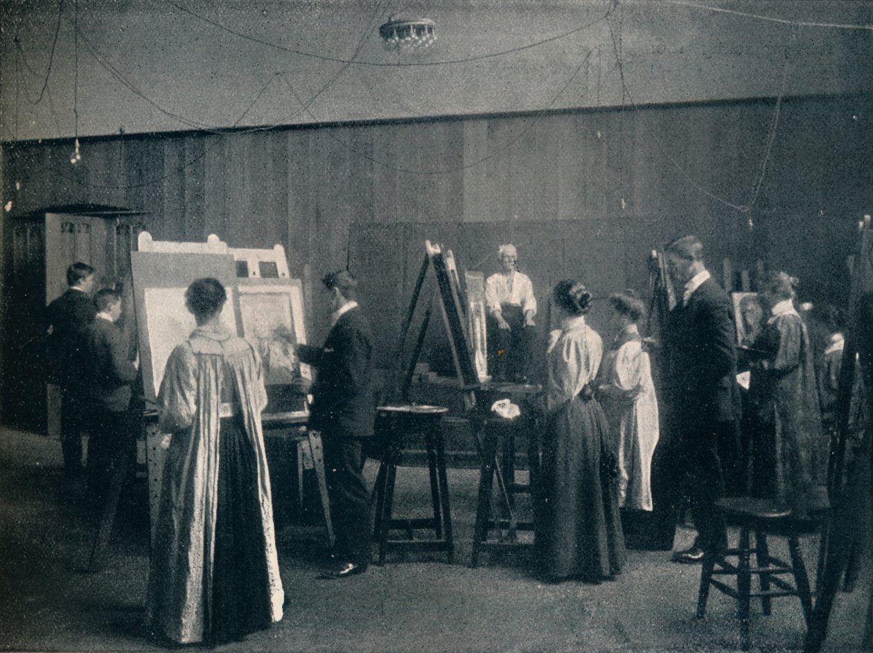 Glasgow School of Art, One of the Life Rooms, c1900 af Unbekannt