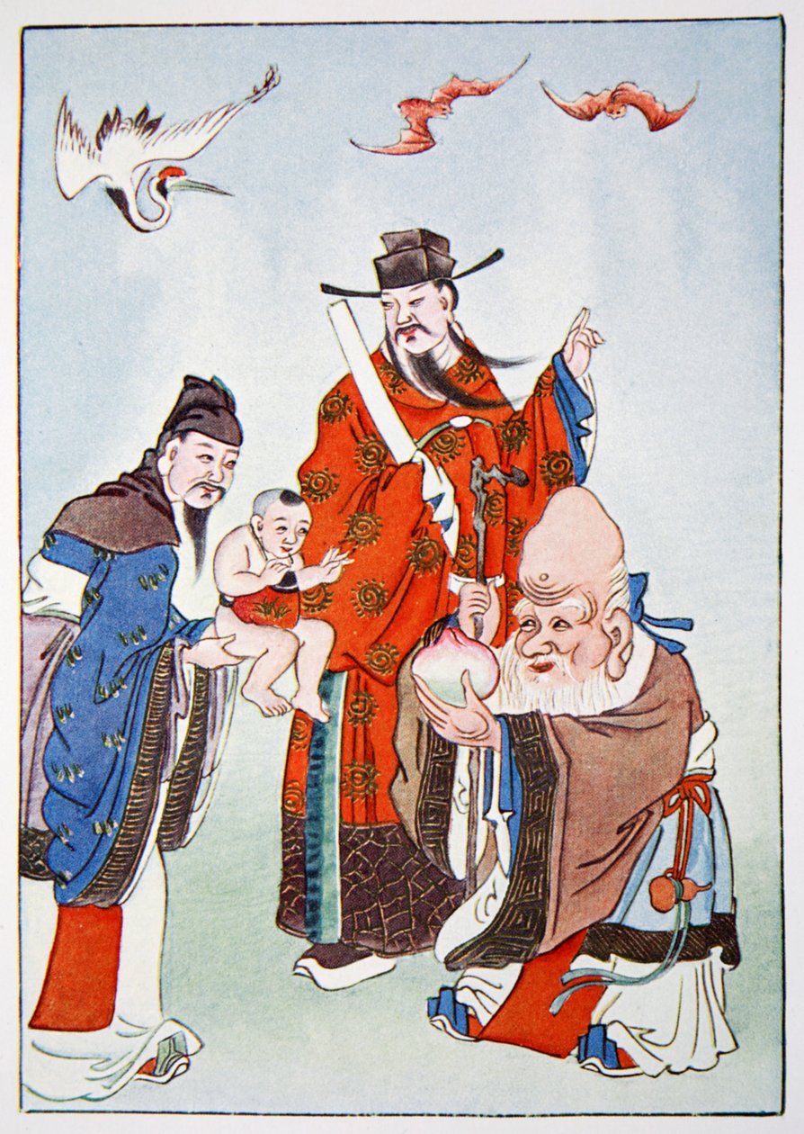 The Gods of Happiness, Office and Longevity, 1922 af Unbekannt