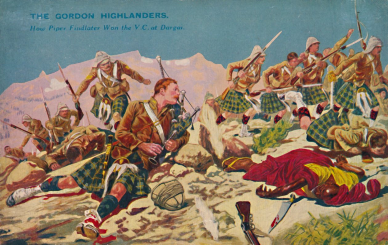 Gordon Highlanders. Hvordan Piper Findlater vandt V.C. i Dargai, 1897, 1939. af Unbekannt