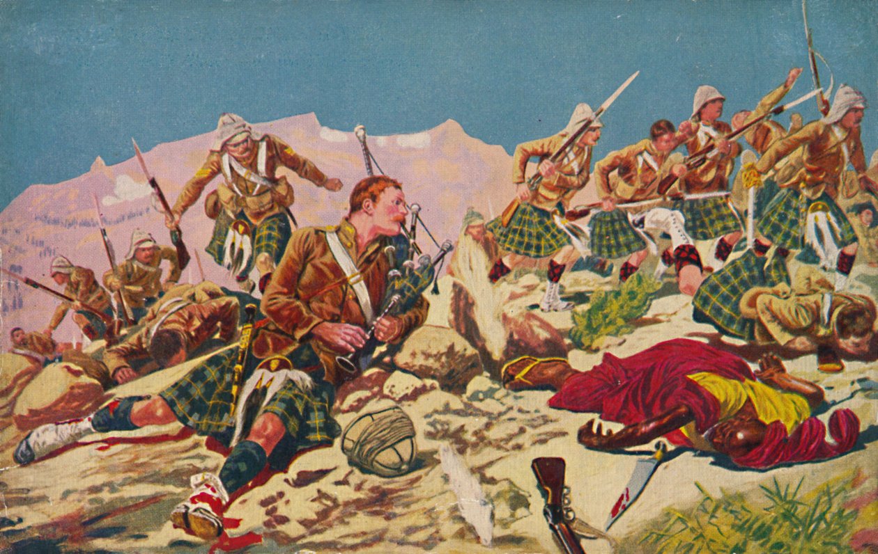 Gordon Highlanders. Hvordan Piper Findlater vandt V.C. i Dargai, 1897, 1939 af Unbekannt