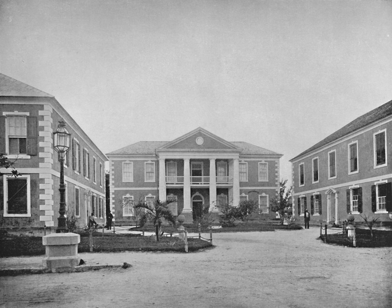 Regeringsbygningerne i Nassau, 1800-tallet af Unbekannt
