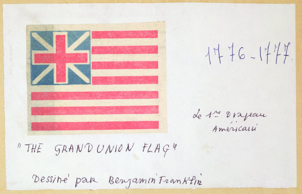 The Grand Union Flag (træbloktryk i farver) af Unbekannt