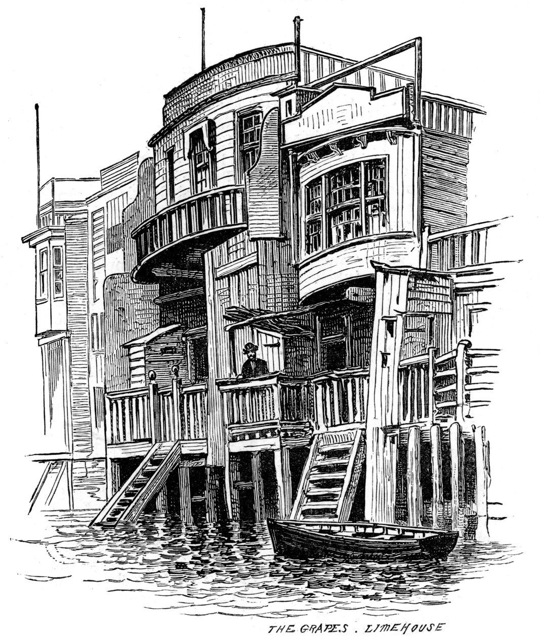 The Grapes public house, Limehouse, London, 1887 af Unbekannt