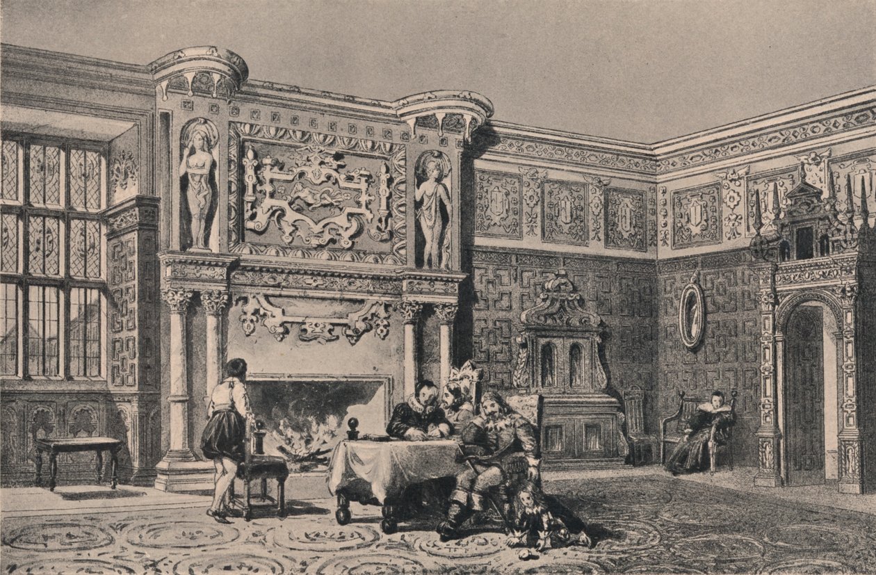The Great Chamber, Montacute, Somerset, 1915. af Unbekannt