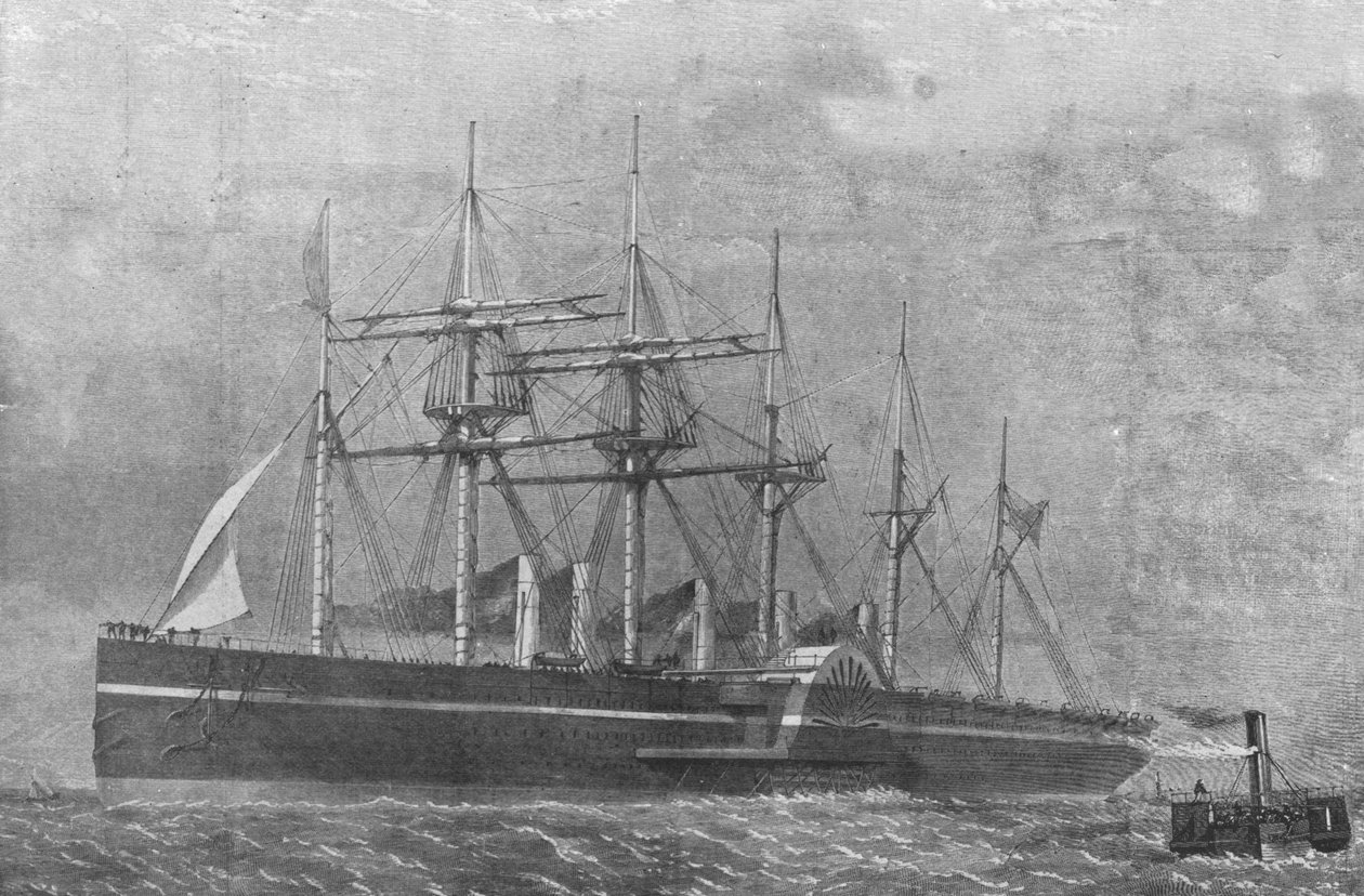 The Great Eastern, 1860: Fartøjet forlader Southampton på sin første rejse, 17. juni 1901. af Unbekannt