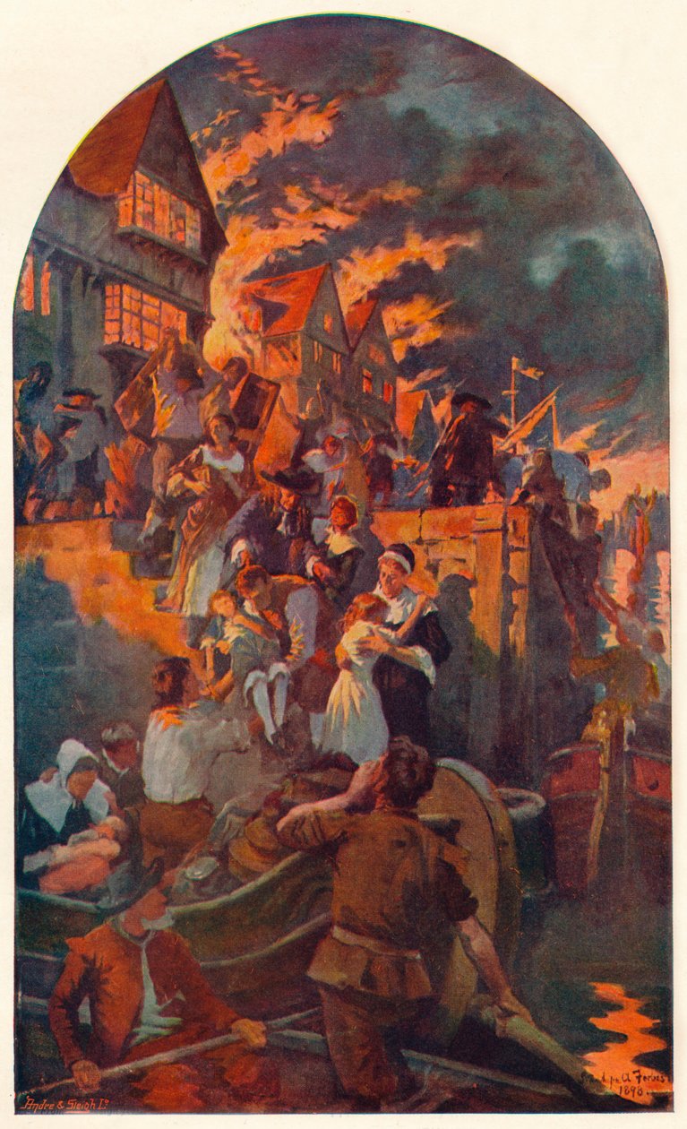 Den store brand i London, 1666 1905 af Unbekannt