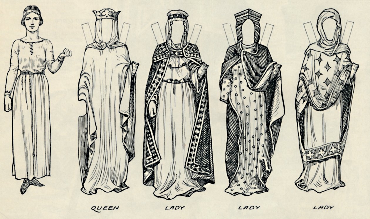 The Great Gallery of British Costume: Varied Dresses Worn in Norman Times, c1934 af Unbekannt