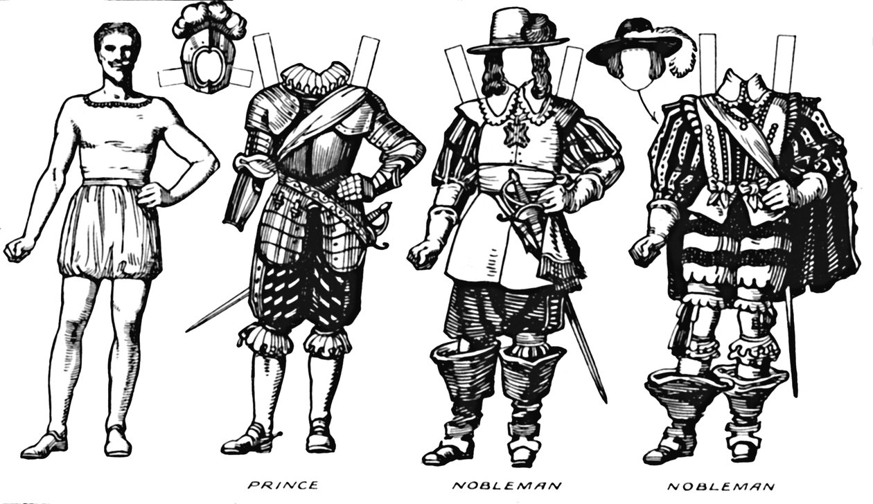 The Great Gallery of Historic Costume: Kjole båret i James The Firsts Reign, c1934 af Unbekannt