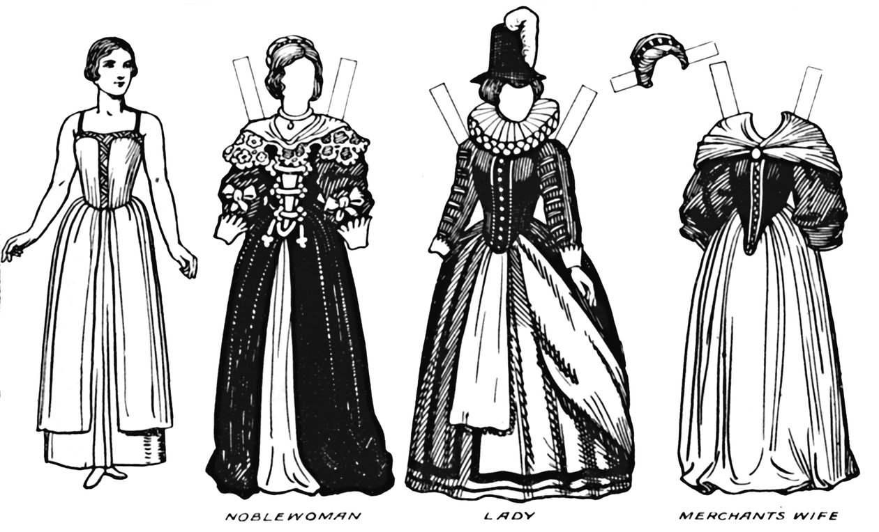The Great Gallery of Historic Costume: Kjole båret i James The Firsts Reign, c1934 af Unbekannt