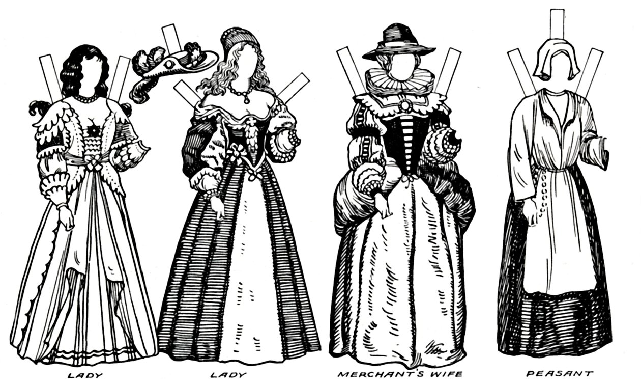 The Great Gallery of Historic Costume: Some Dresses of Charles The Firsts Time, c1934 af Unbekannt
