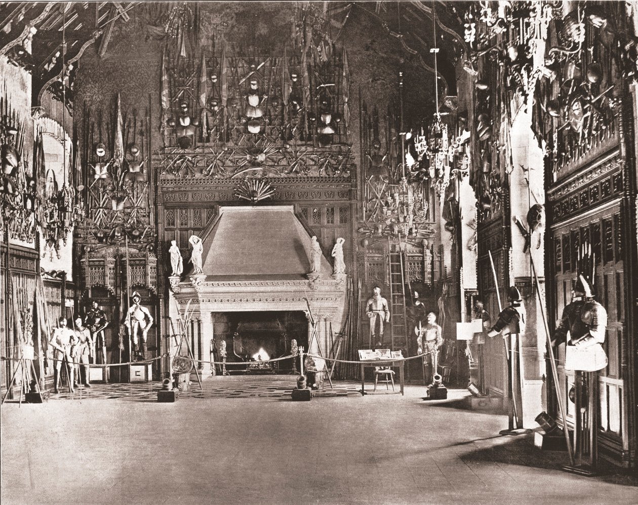 The Great Hall, Edinburgh Castle, Edinburgh, Skotland, 1894. af Unbekannt