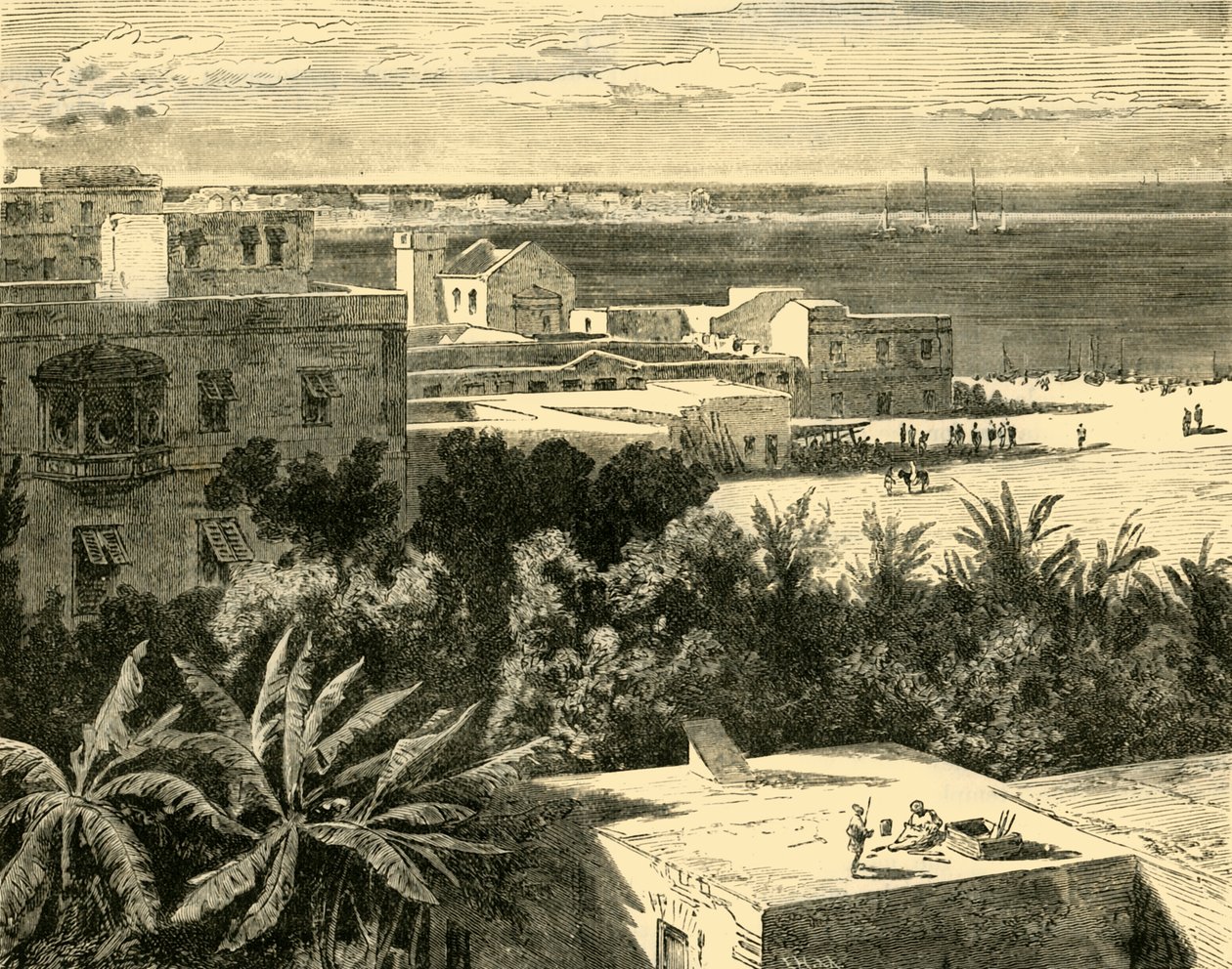 Den Store Havn i Alexandria, 1890. af Unbekannt