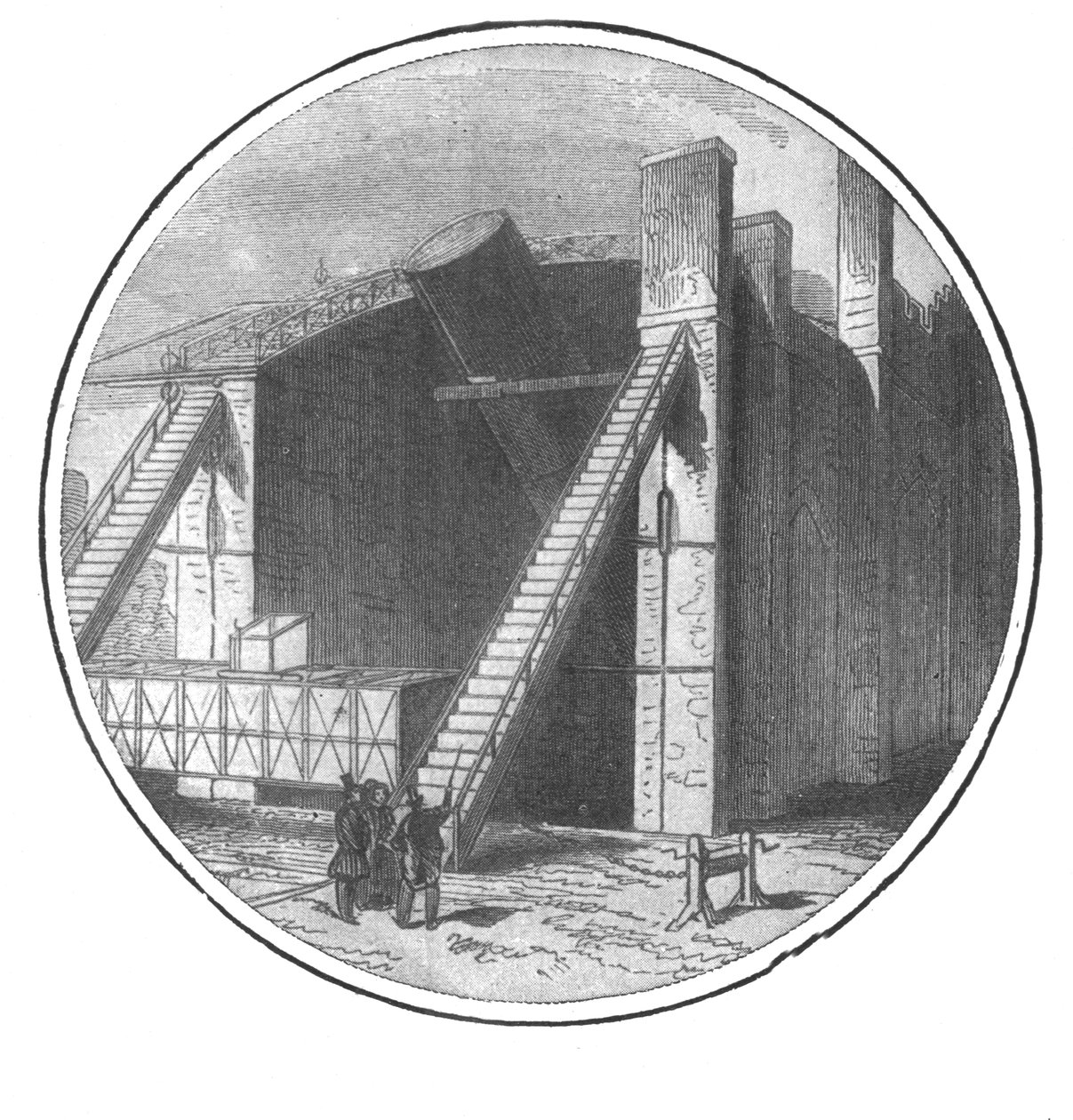 Det store teleskop konstrueret af Lord Rosse, 1828-1845, 1901. af Unbekannt