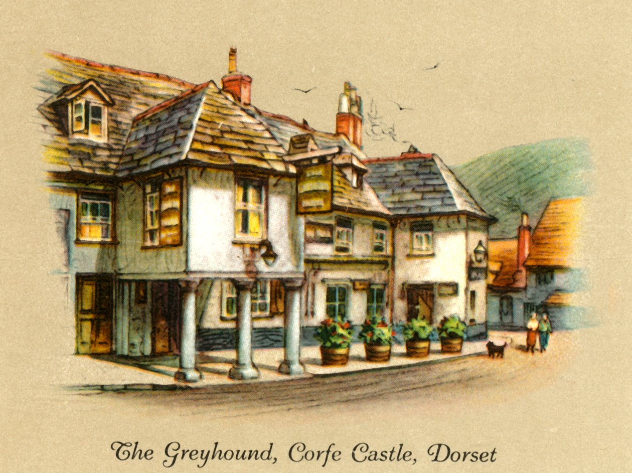 Greyhound, Corfe Castle, Dorset, 1936. af Unbekannt