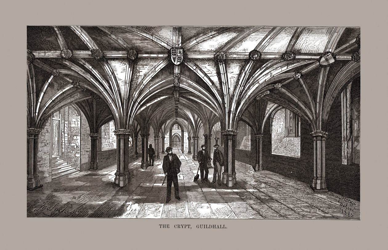 The Guild-Hall Crypt, 1886. af Unbekannt