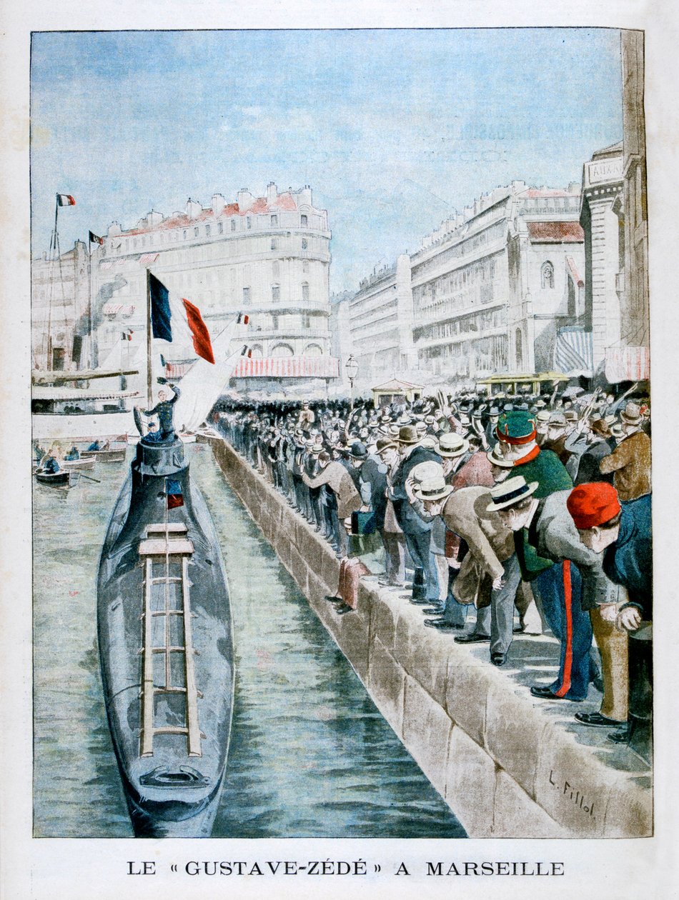 Gustave-Zede ankommer til Marseille, 1901 af Unbekannt