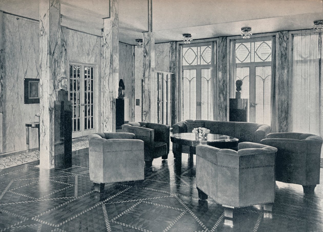 Hall of the Stoclet Palace, Bruxelles, Belgien, c1914 af Unbekannt