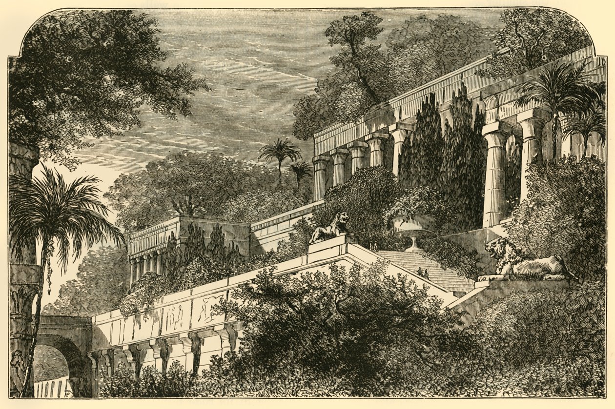 De hængende haver i det gamle Babylon, 1890. af Unbekannt