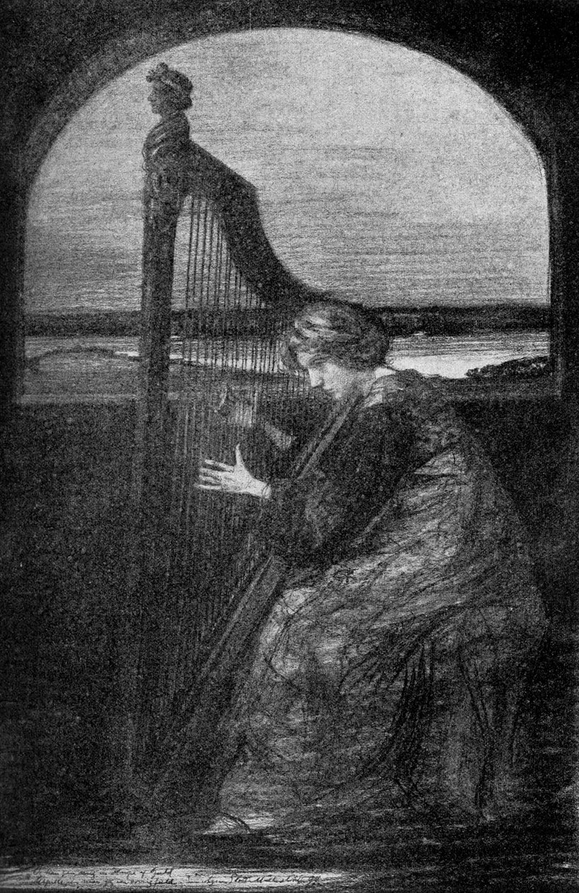 Harpespilleren, 1900 af Unbekannt