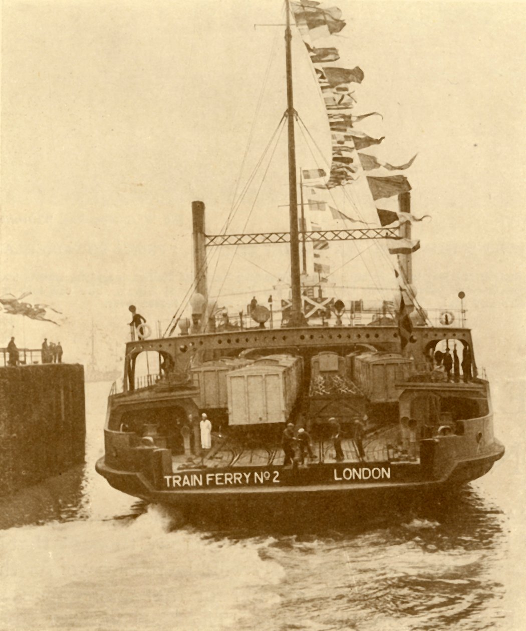 Harwich-Zeebrugge togfærge, c1930. af Unbekannt