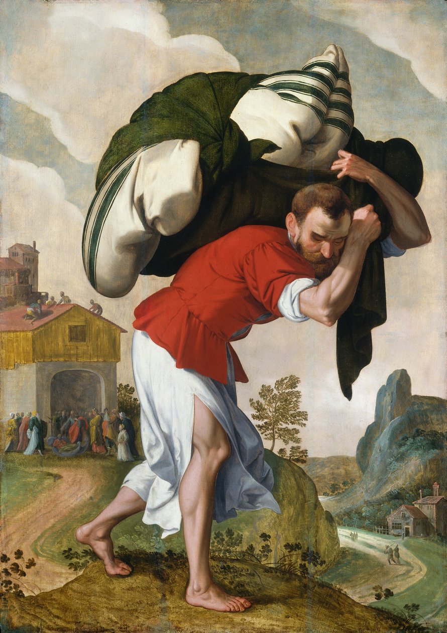 Helbredelsen af den lamme, ca. 15601590. af Unbekannt