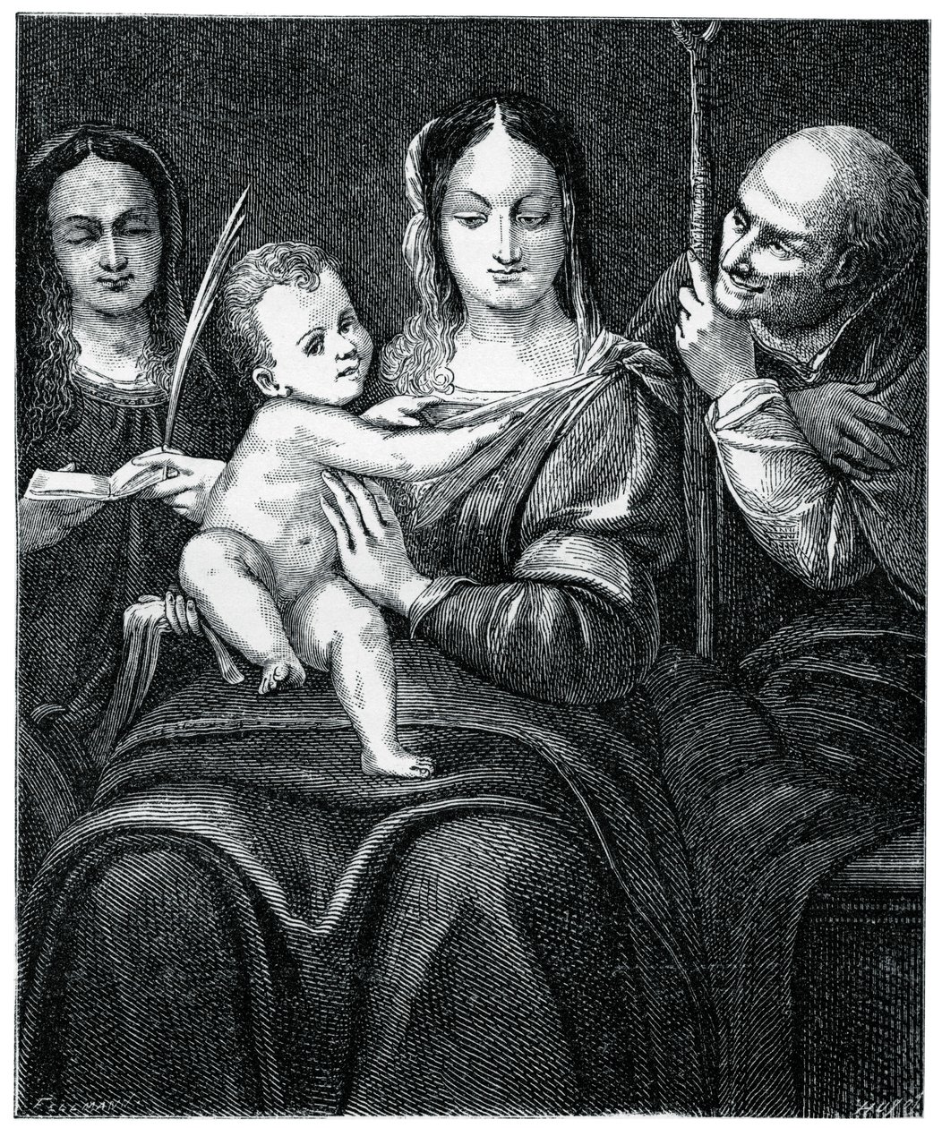 Den hellige familie med den hellige Catherine, 1769, 1870 af Unbekannt