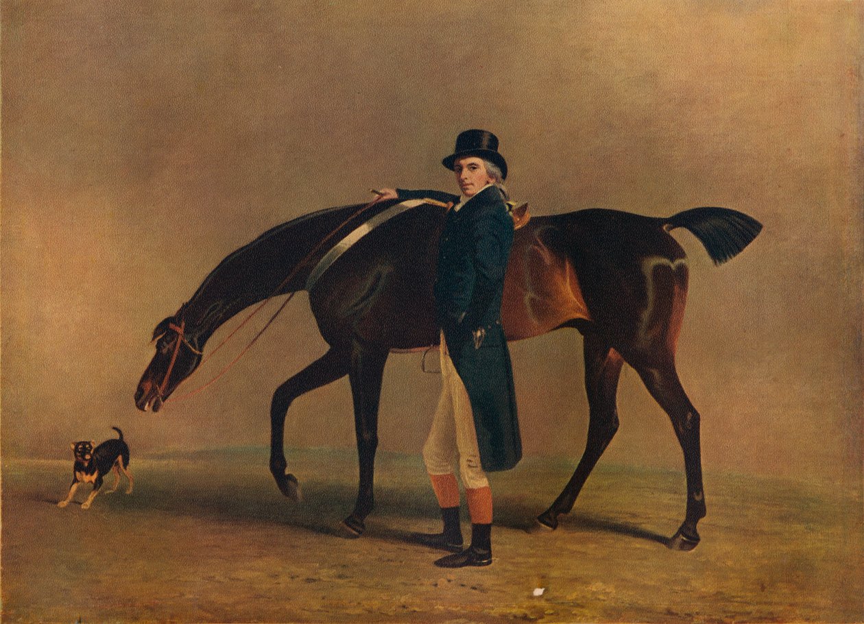 Den Hon. Peniston Lamb with His Horse Assassin 1770, 1929 af Unbekannt