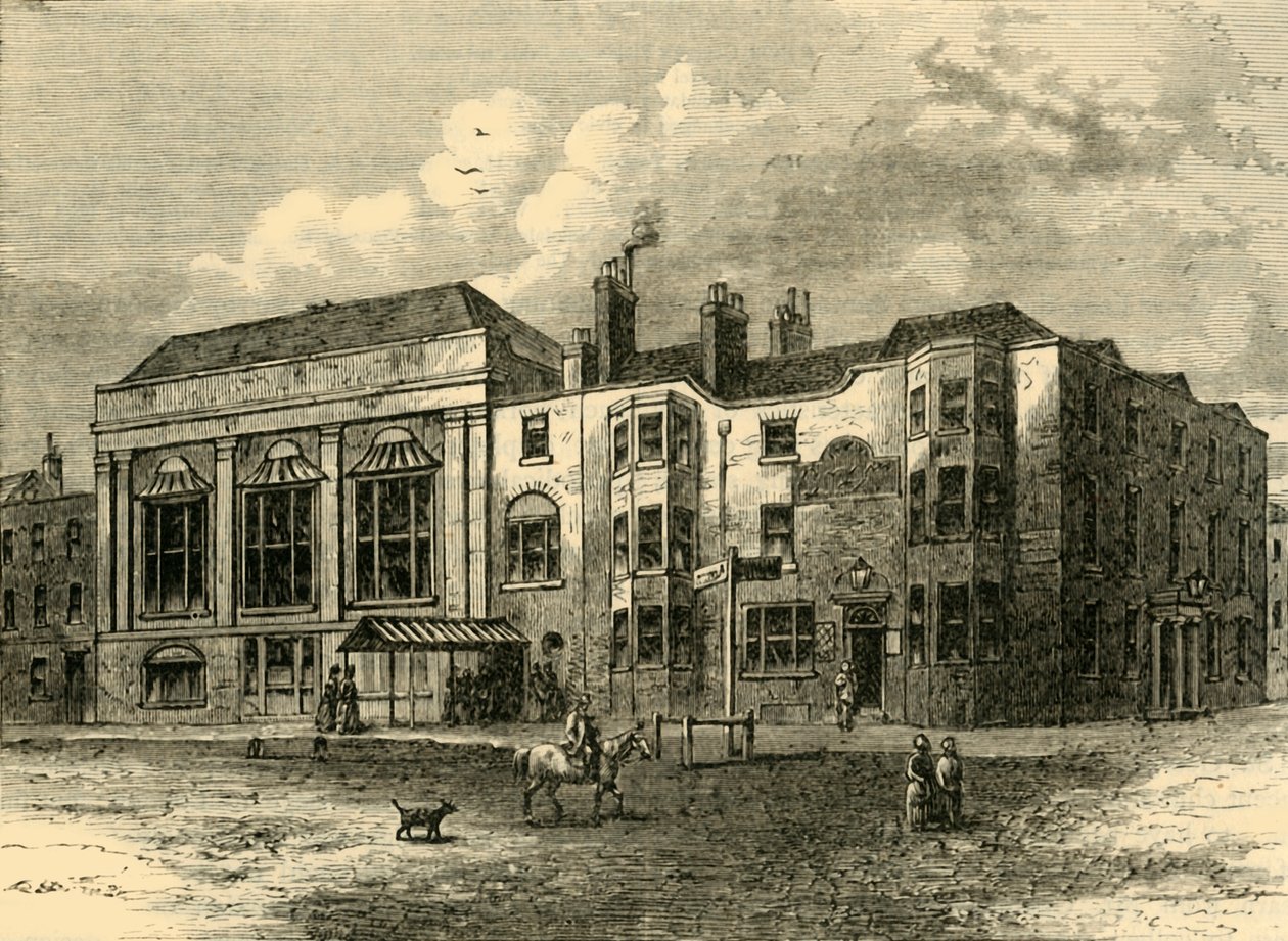 The Horns Tavern, Kennington, i 1820, c1878. af Unbekannt