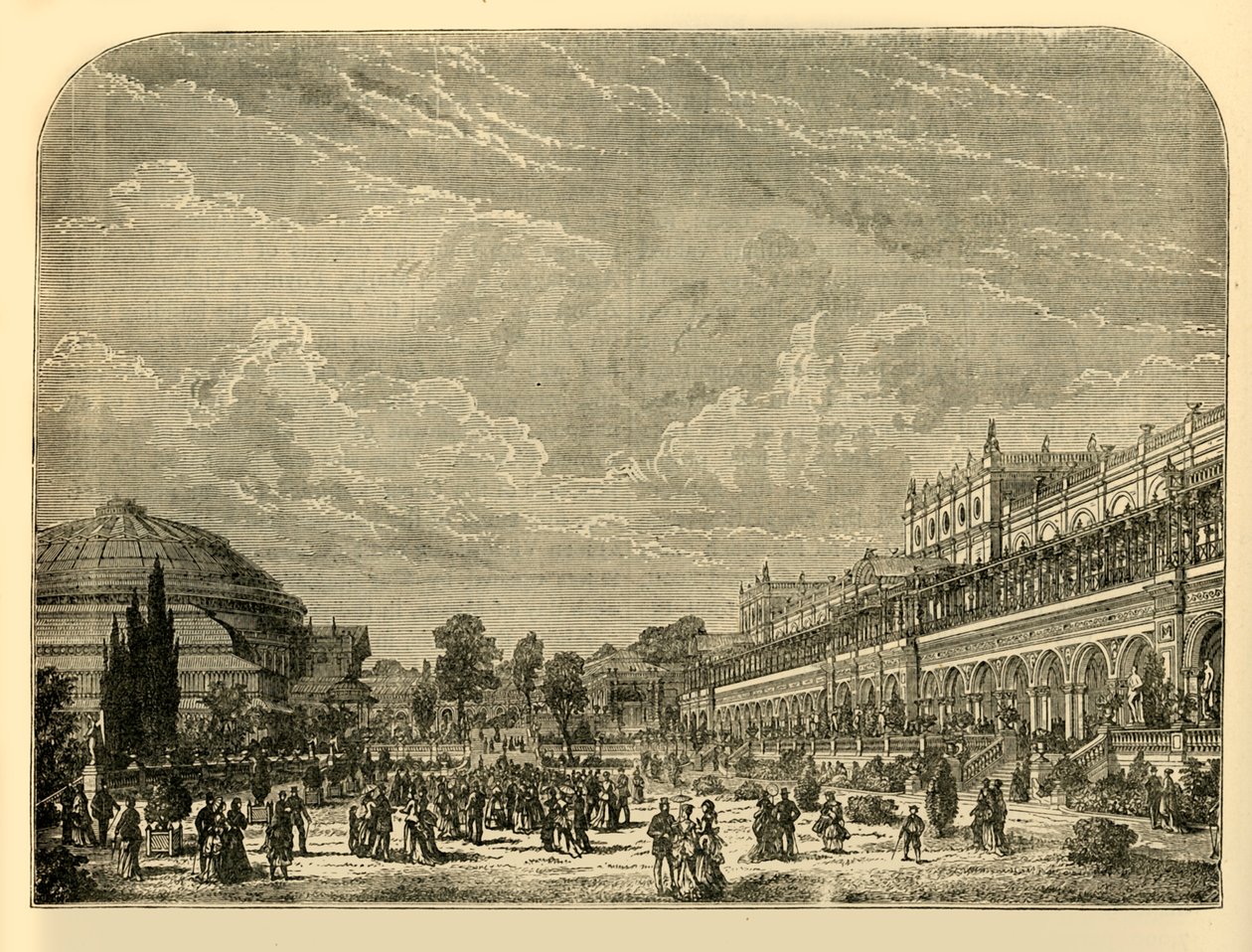 Havebrugshaven og udstillingsbygning, c1876. af Unbekannt