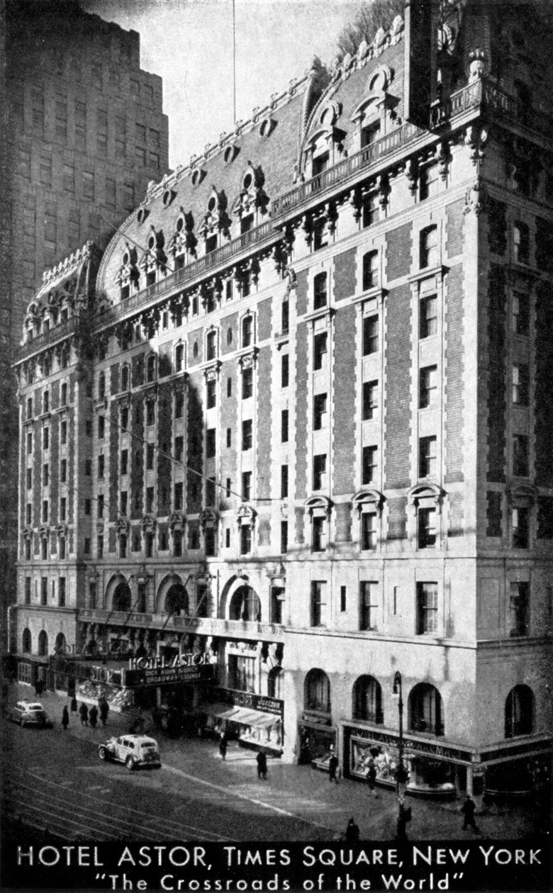Hotel Astor, Times Square, New York, c1930