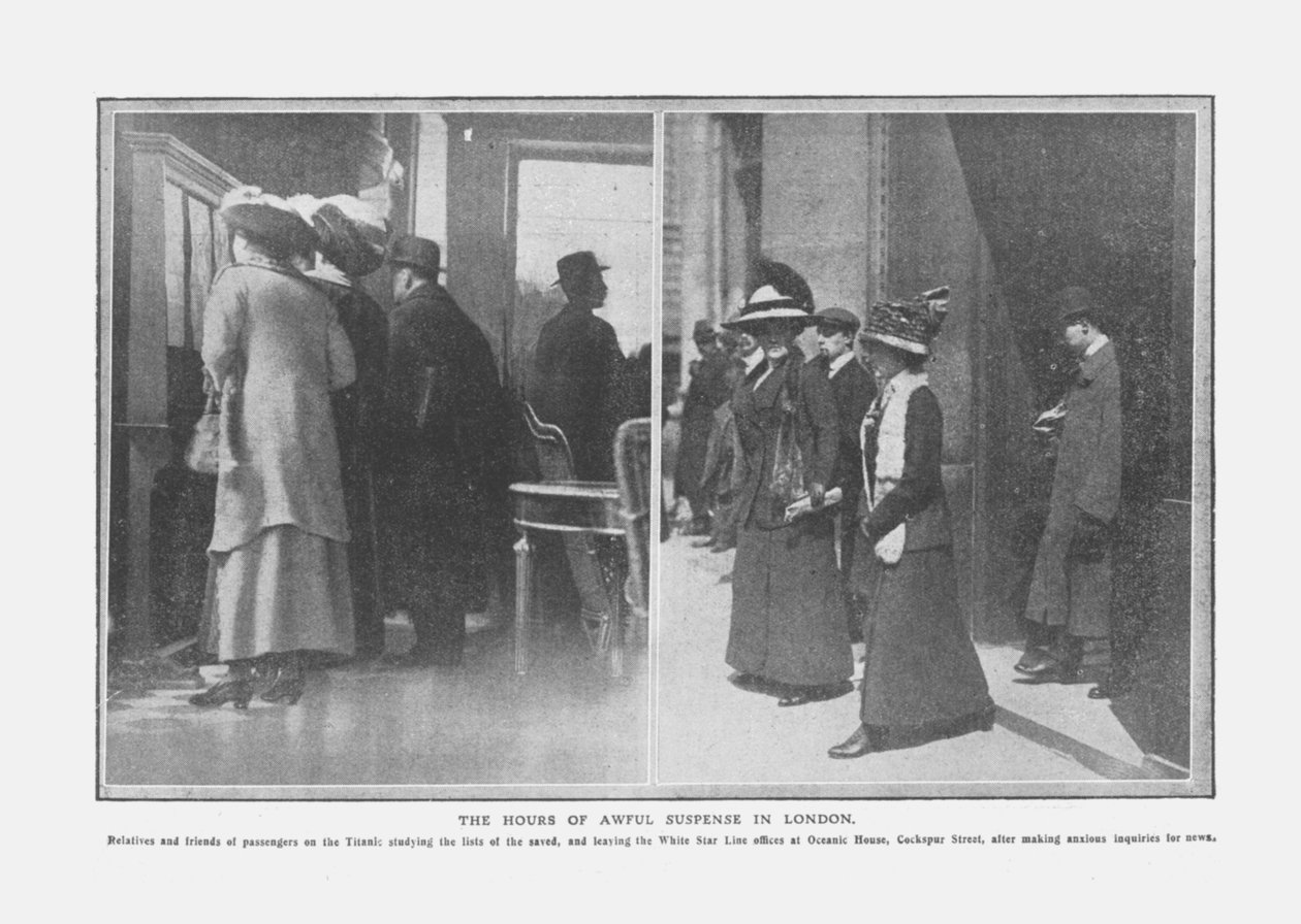 The Hours of Awful Suspense i London, 20. april 1912. af Unbekannt
