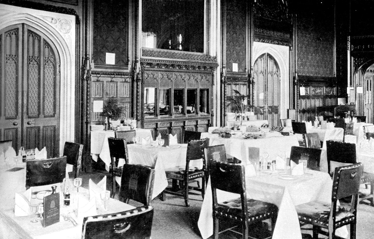 Underhusets spisestue, Palace of Westminster, London, c1905 af Unbekannt