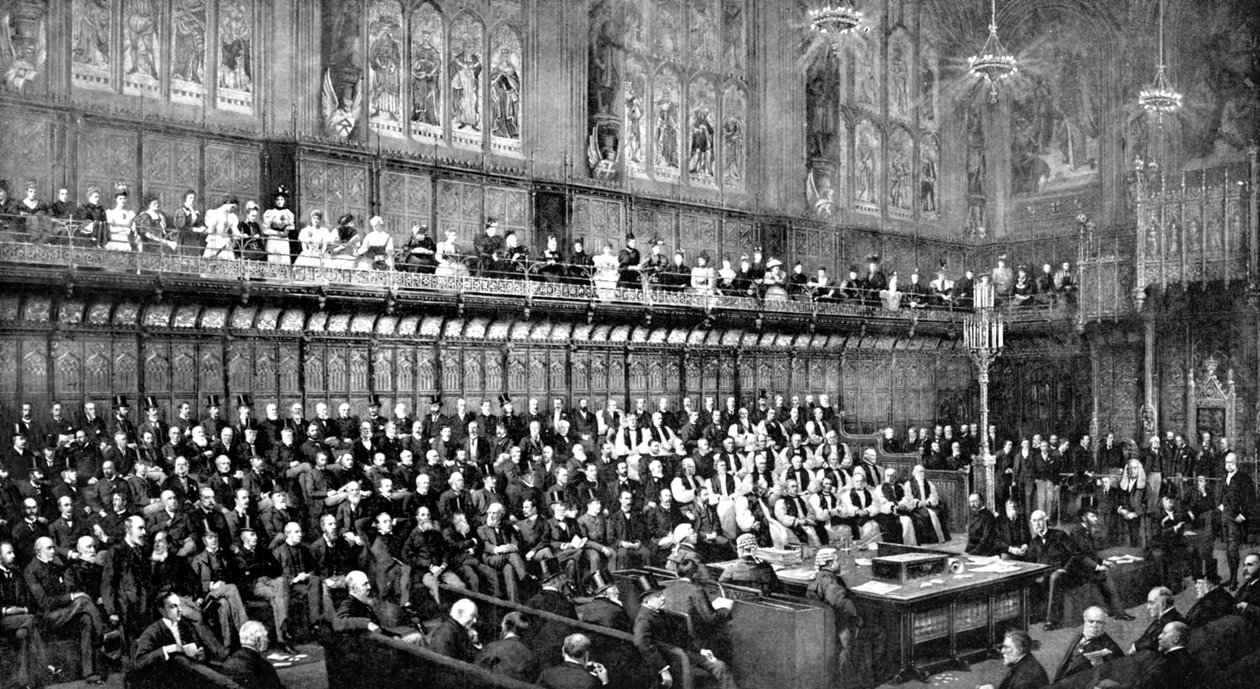 House of Lords under hjemmestyredebatten, 1893 c1905 af Unbekannt