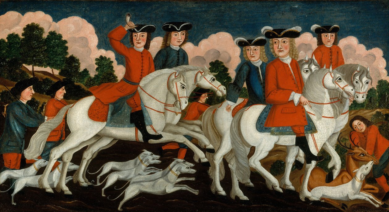 Jagtpartiet New Jersey, ca. 1750. af Unbekannt