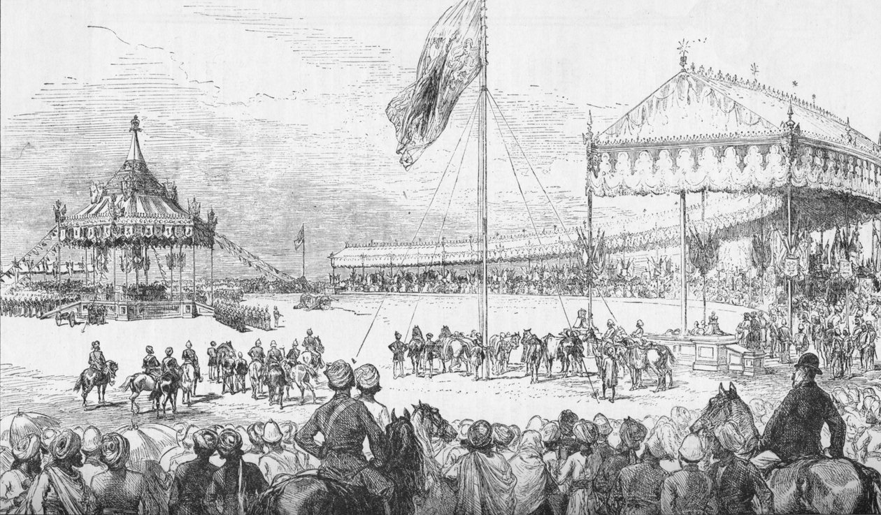The Imperial Durbar i Delhi, Indien, den 1. januar 1877 1908. af Unbekannt
