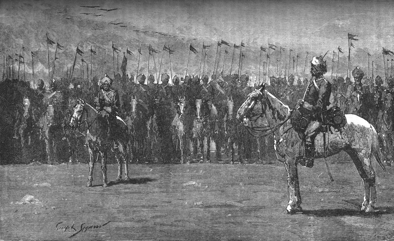 Det indiske kontingent - The Thirteenth Bengal Lancers, c1882 af Unbekannt
