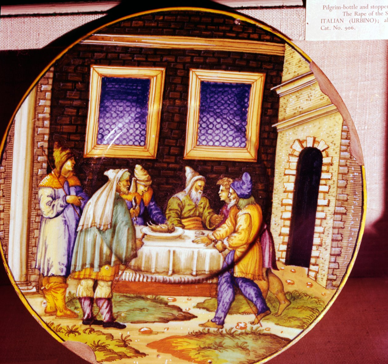 Påskens institution, italiensk fajanceplade fra Urbino, C1540-1545 af Unbekannt