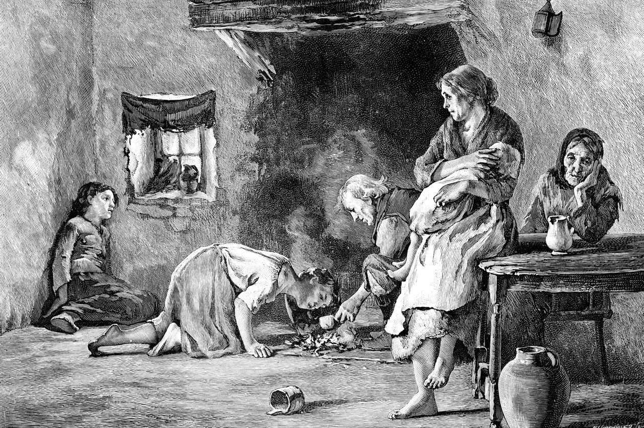 Den irske hungersnød, 1845-1849, 1900 af Unbekannt