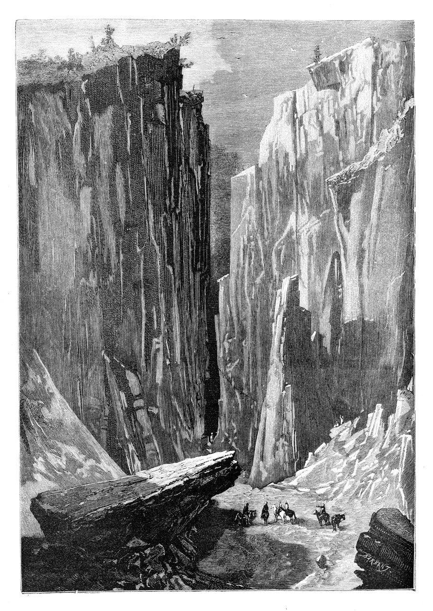 Jernporten besmitter på Karshi-Derbent-ruten, Afghanistan, 1895 af Unbekannt