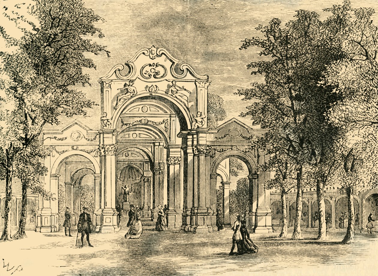 The Italian Walk, Vauxhall Gardens, c1878. af Unbekannt