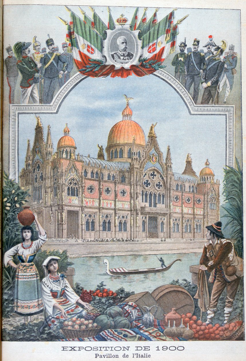 Den italienske pavillon på verdensudstillingen i 1900, Paris, 1900 af Unbekannt