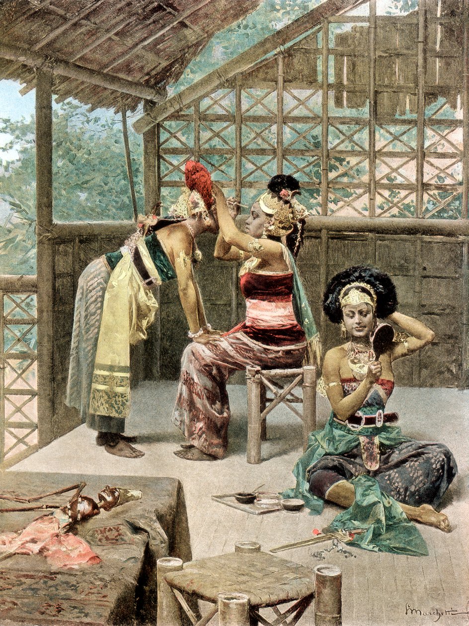 De javanesiske dansere, Universal Exposition, Paris, 1889 af Unbekannt