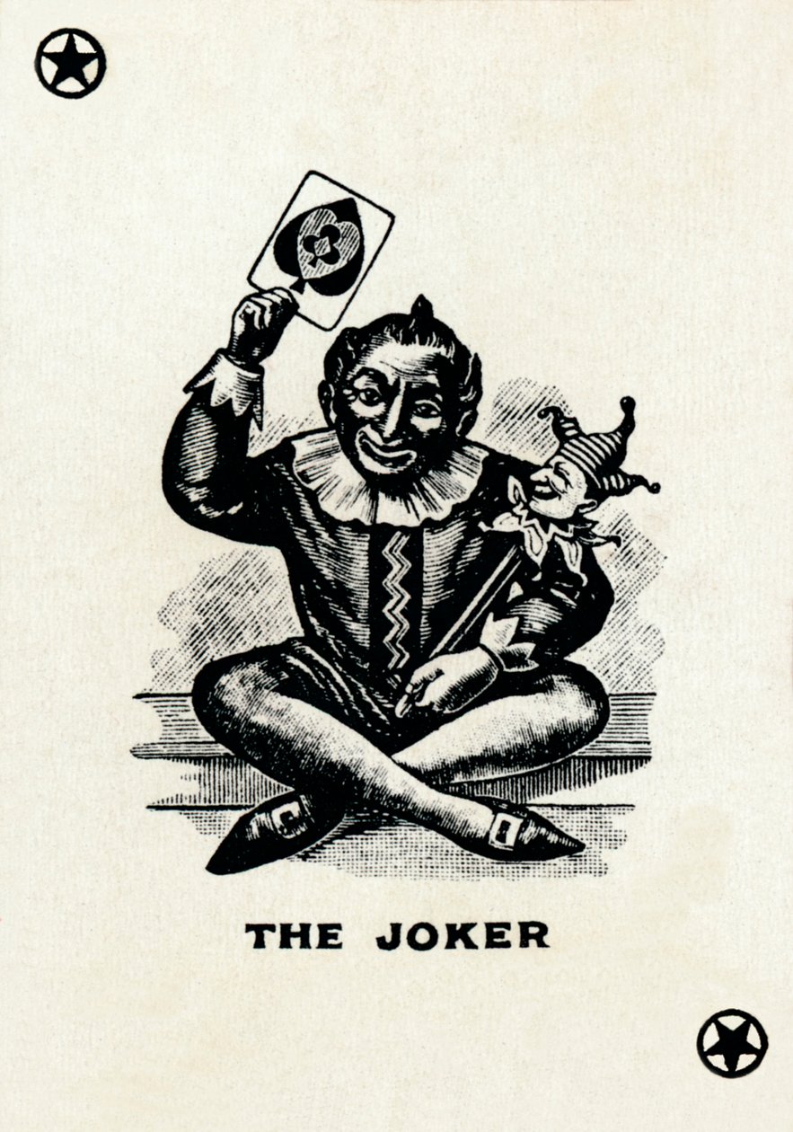 Jokeren fra et sæt Goodall & Son Ltd. spillekort, c1940 af Unbekannt