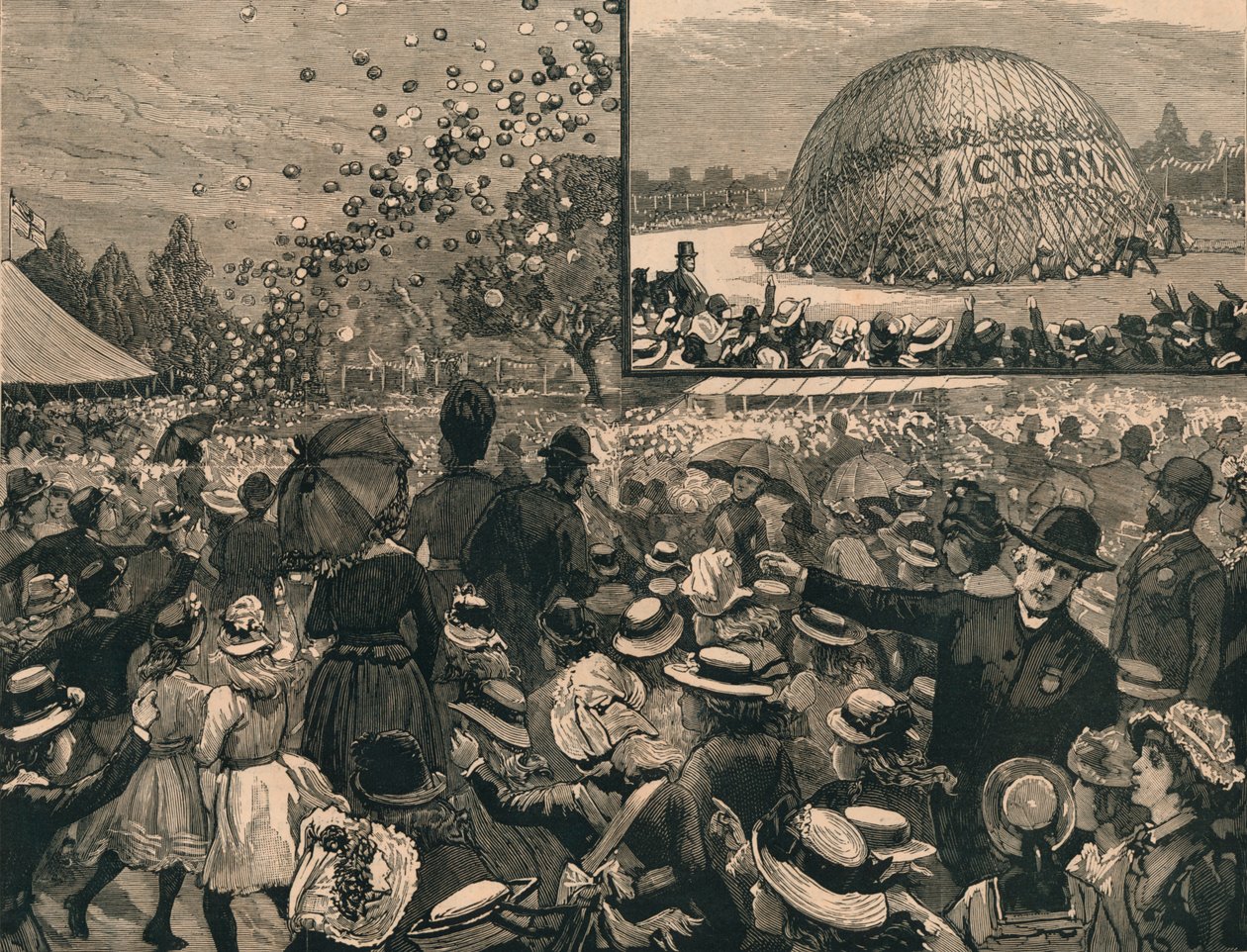 Jubileumsfesten til børn i London Schools i Hyde Park, 1887. af Unbekannt