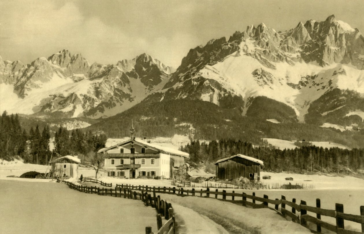 Kaiser-bjergene, Oberndorf, Tyrol, Østrig, c1935. af Unbekannt