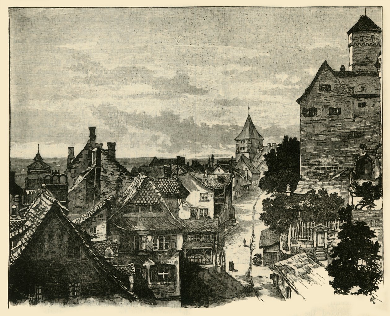 Kaiserberg, Nürnberg, 1890. af Unbekannt