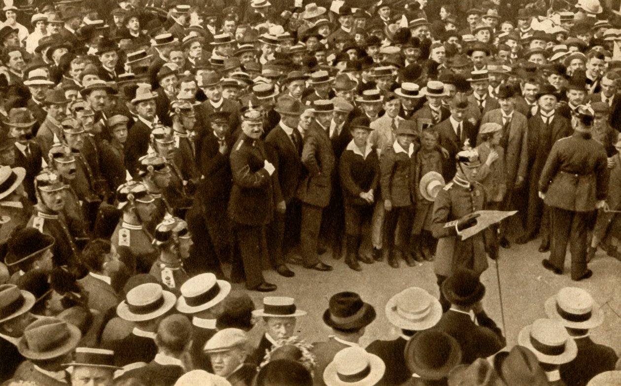 Kaisers proklamation af krig mod Storbritannien...Berlin, Tyskland, 4. august 1914, 1933. af Unbekannt