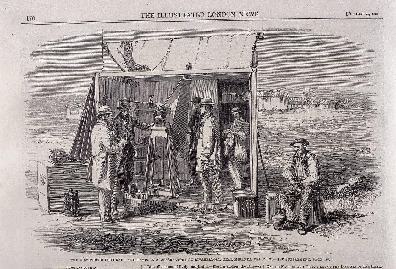 Kew-heliografen blev brugt i en eklipsekspedition til Spanien, 1860 af Unbekannt
