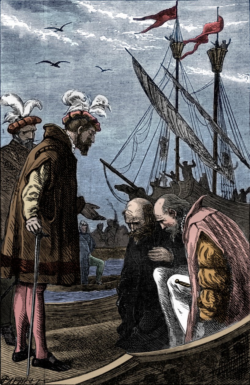 Kongen besøger Vasco da Gama, 1904 af Unbekannt