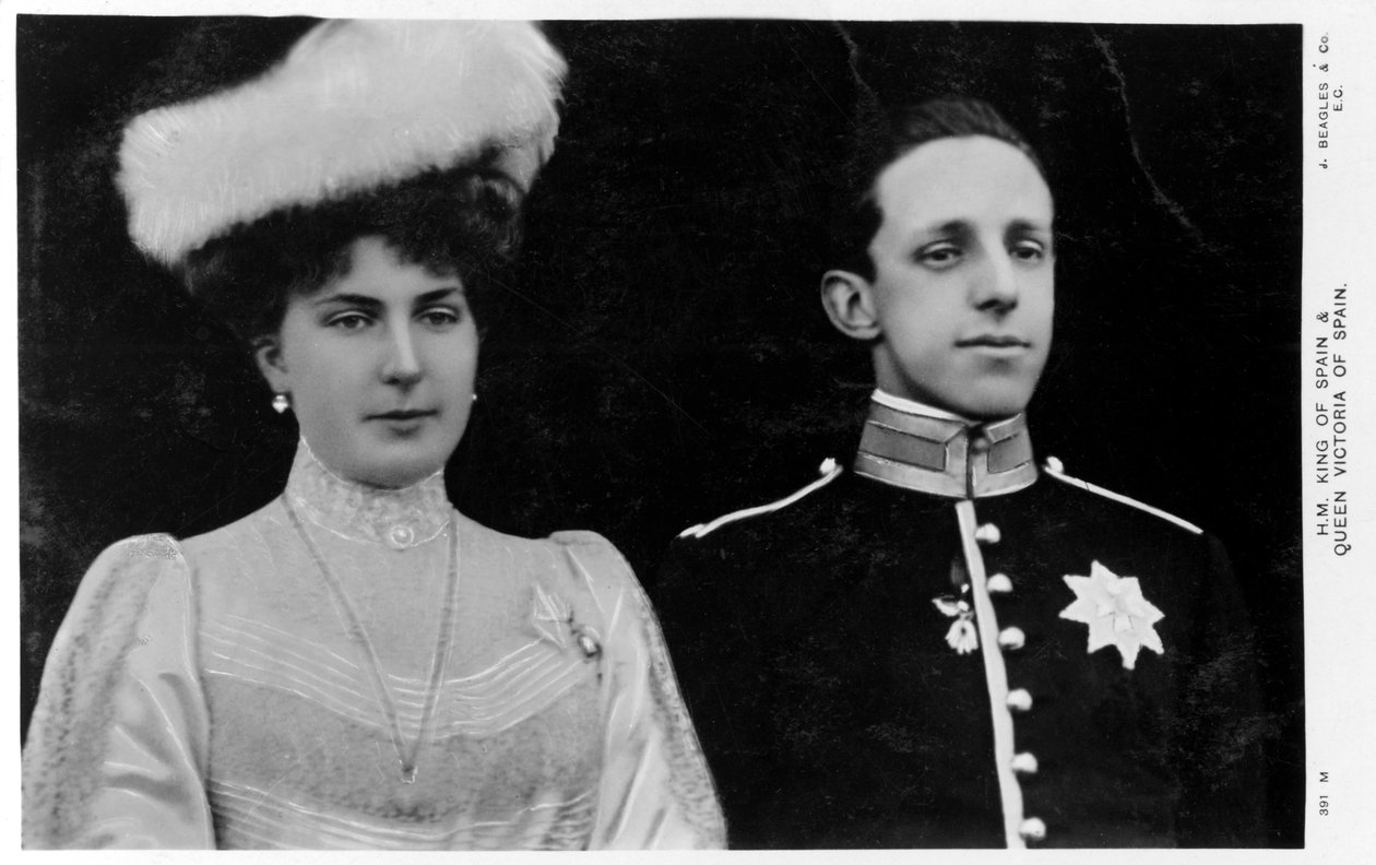 Kongen og Dronningen af Spanien, c1900-c1910s af Unbekannt